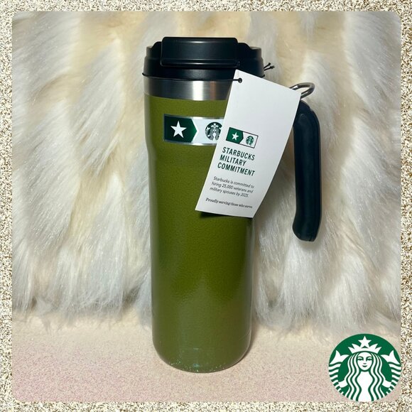 ⭐️ 2025 Starbucks x Stanley Ltd. Edition Military 20oz SS Tumbler NWT HTF - Picture 1 of 10